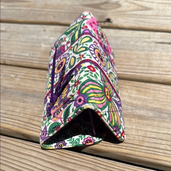 Vera Bradley Pink and Purple Quilted Wallet with Paisley Design - Picture 7 of 11